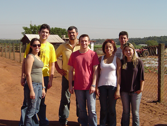 students in a experimental field